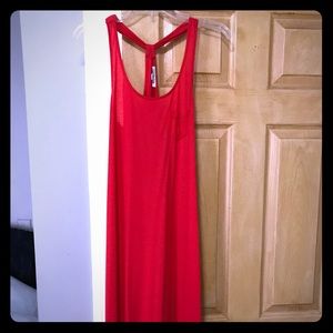American eagle red maxi dress size S